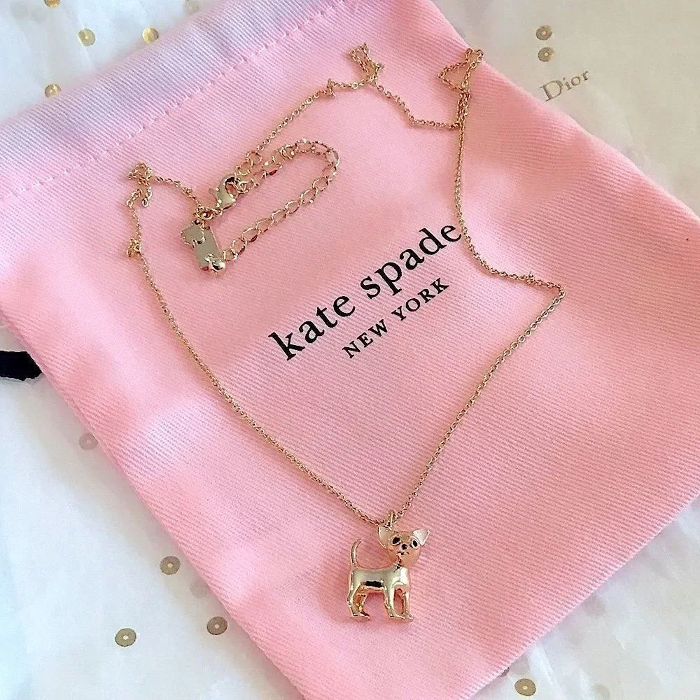 NEW KATE SPADE YO QUIERO TACO CHIHUAHUA NECKLACE